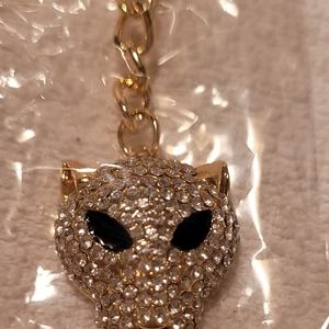 NEW EFFY KEY CHAIN BLING LEOPARD